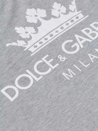 Shop Dolce & Gabbana Logo Printed T In Grey