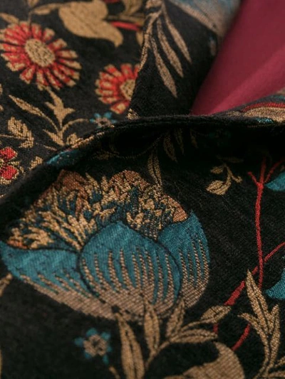 Shop Etro Floral Pattern Blazer In Black