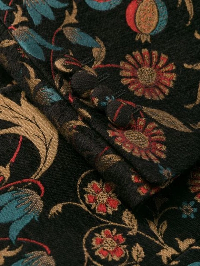 Shop Etro Floral Pattern Blazer In Black