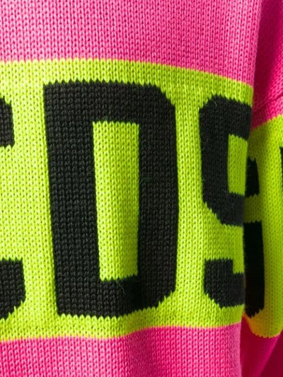 Shop Gcds Colour Block Logo Sweater In Pink
