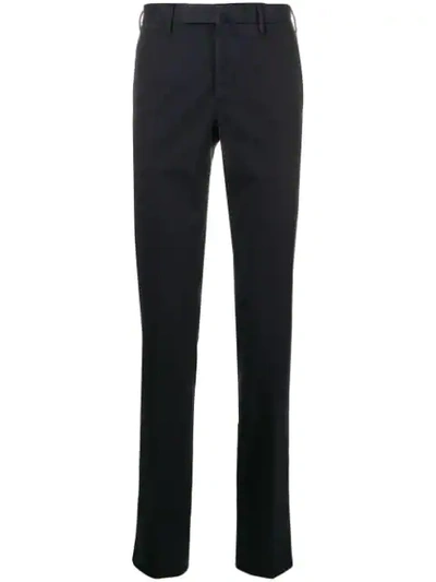 Shop Incotex Colour Block Tailored Trousers In Blue