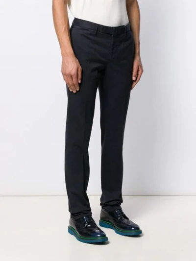 Shop Incotex Colour Block Tailored Trousers In Blue