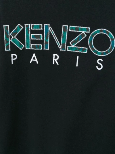 Shop Kenzo Appliqué Paris Logo Sweatshirt In Black