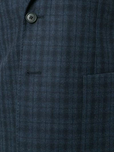 Shop Gieves & Hawkes Checked Blazer - Blue