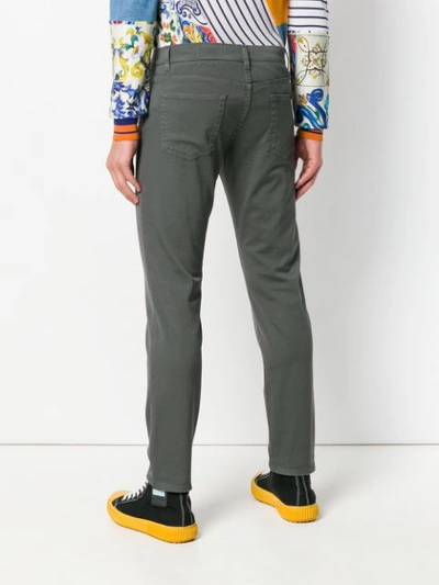 Shop Dolce & Gabbana Slim Fit Jeans In Grey