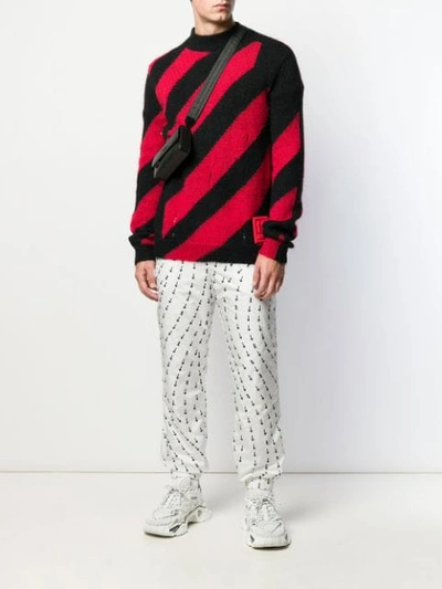Shop Off-white Arrow Print Track Pants In 0100 White No Color