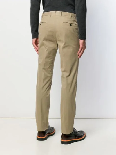 Shop Pt01 Slim Fit Chinos In Neutrals