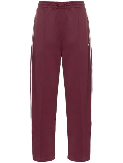 Shop Kenzo Logo-embroidered Sweatpants In Red