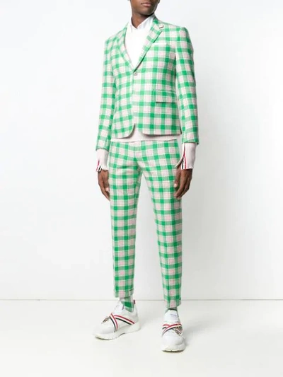 Shop Thom Browne Small Box Check Sport Coat In Pink