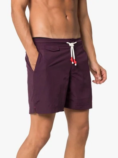 Shop Orlebar Brown Drawstring Swim Shorts In Purple