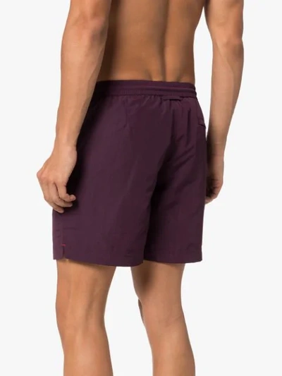 Shop Orlebar Brown Drawstring Swim Shorts In Purple