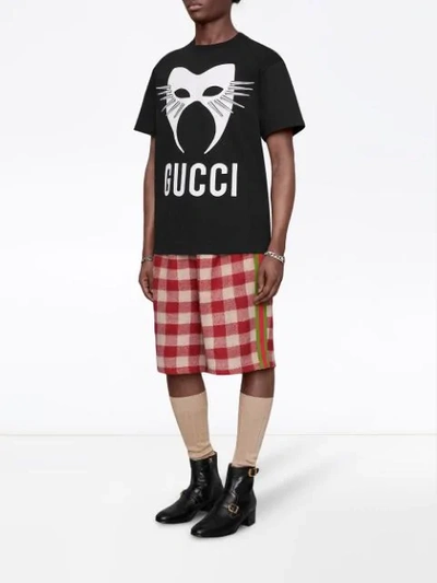 Shop Gucci Manifesto Oversized T-shirt In Black