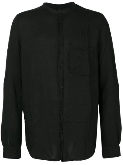 Shop Poème Bohèmien Chest Pocket Shirt In Black