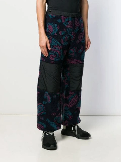 Aries Paisley Fleece Track Pants In Blue