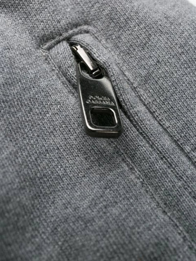 Shop Dolce & Gabbana Logo Patch Track Pants In Grey
