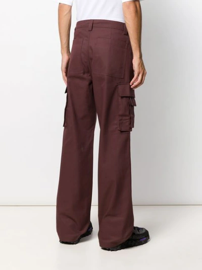 Shop Acne Studios Knee Patch Cargo Trousers In Brown
