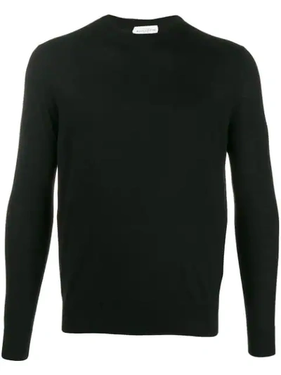 Ballantyne Crew Neck Jumper In Black