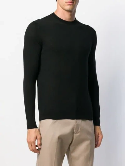 Ballantyne Crew Neck Jumper In Black