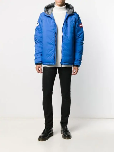 Shop Canada Goose Hooded Zip Jacket In 64 Royal Pbi Blue