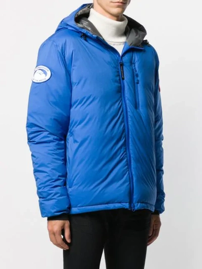 Shop Canada Goose Hooded Zip Jacket In 64 Royal Pbi Blue