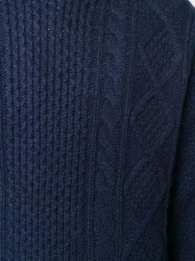 Shop Polo Ralph Lauren Cable-knit Jumper In Blue