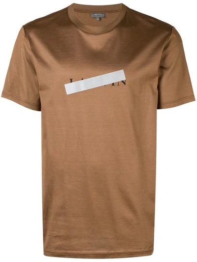 Shop Lanvin Censor Strip T-shirt - Brown