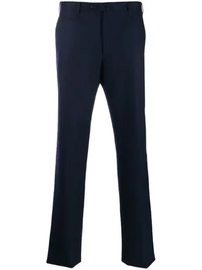 Shop Corneliani Classic Tailored Trousers In Blue
