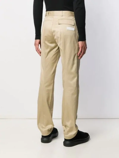 Shop Givenchy Long Straight-leg Trousers In Neutrals