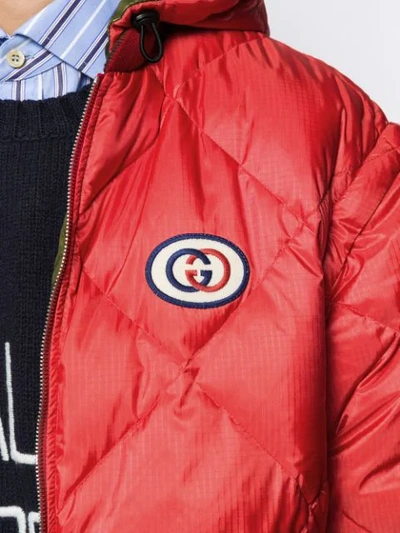 GUCCI REVERSIBLE DOWN JACKET - 红色
