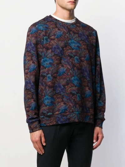 Shop Etro Floral Patterned Sweatshirt In Blue