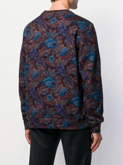 Shop Etro Floral Patterned Sweatshirt In Blue