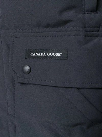 Shop Canada Goose Fur Hood Coat In Blue