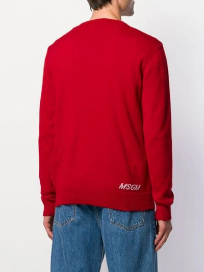 Shop Msgm Run Away Jumper In Red