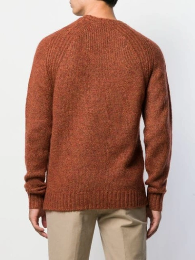 ALEX MILL LONG SLEEVE KNIT JUMPER - 棕色