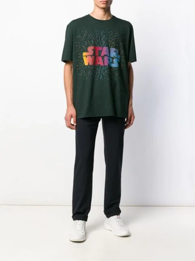 Shop Etro Star Wars Printed T-shirt In Green