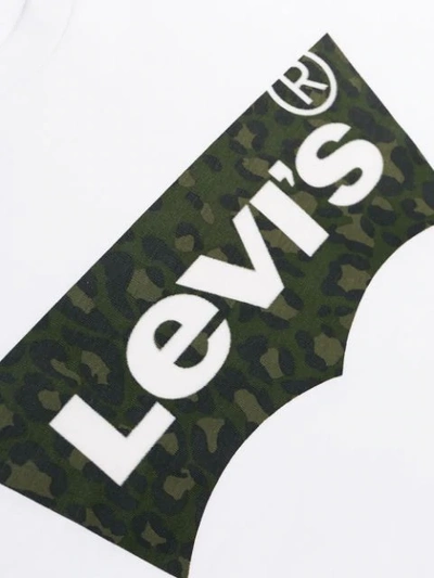 Shop Levi's Camouflage Logo Print T-shirt In White