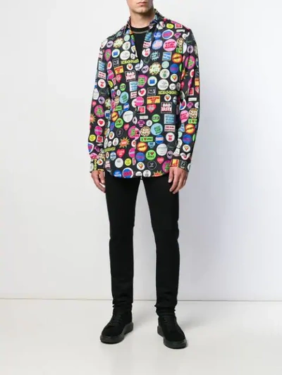 Shop Versace Mad About  Print Shirt In Black