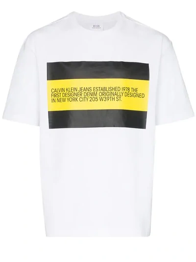 Shop Calvin Klein Jeans Est.1978 Front Flag T-shirt In White