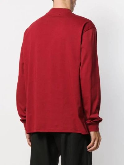 Shop Adish Logo Print Sweatshirt In Red