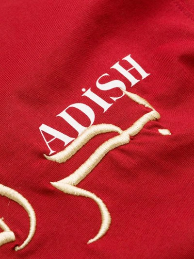 Shop Adish Logo Print Sweatshirt In Red