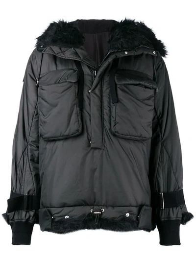 Shop Sacai Padded Lined Jacket - Black