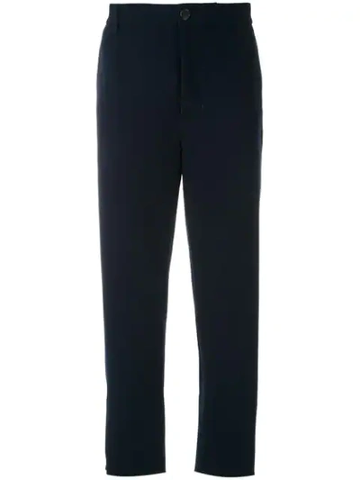 Shop À La Garçonne Tailored Skinny Trousers In Blue