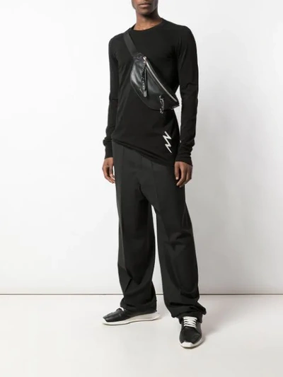 RICK OWENS HIGH-RISE TROUSERS - 黑色