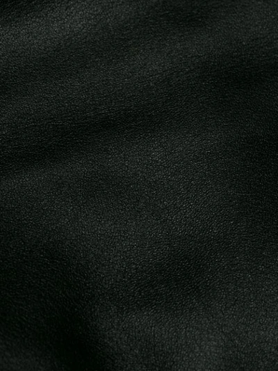 Shop Givenchy Chevron Stripe Leather Bomber Jacket In Black