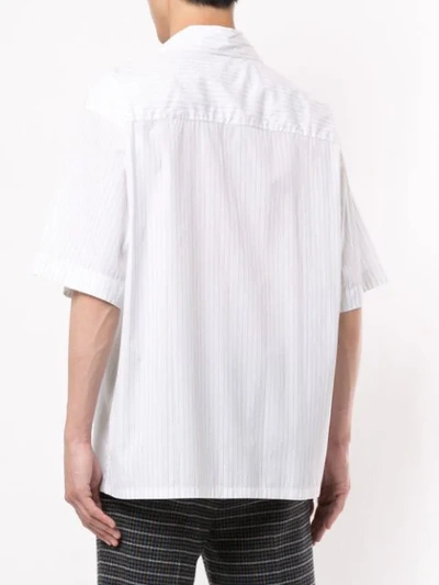 Shop Marni Graphic Print Striped Shirt In White