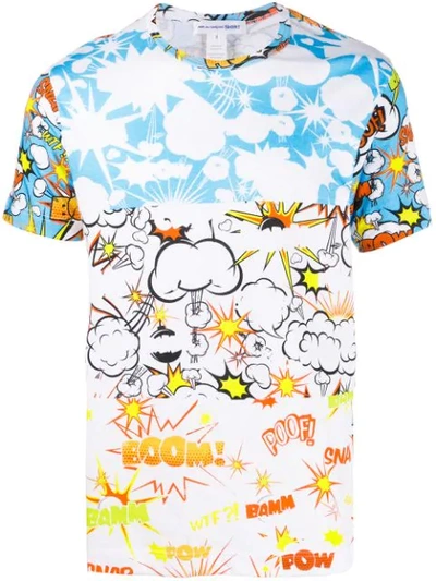 Shop Comme Des Garçons Shirt Comic Print T-shirt In Blue