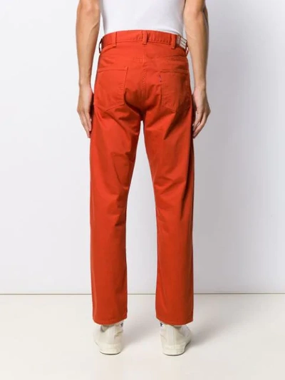 Shop Levi's Straight Fit Trousers In Red