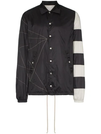 Shop Rick Owens Contrast Panel Jacket In Black