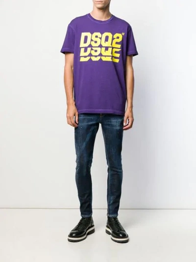 Shop Dsquared2 Dsq2 T-shirt In Purple