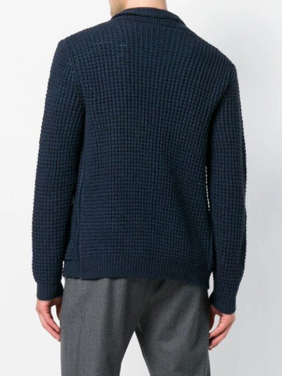 Shop Cenere Gb Chunky Knit Cardigan - Blue